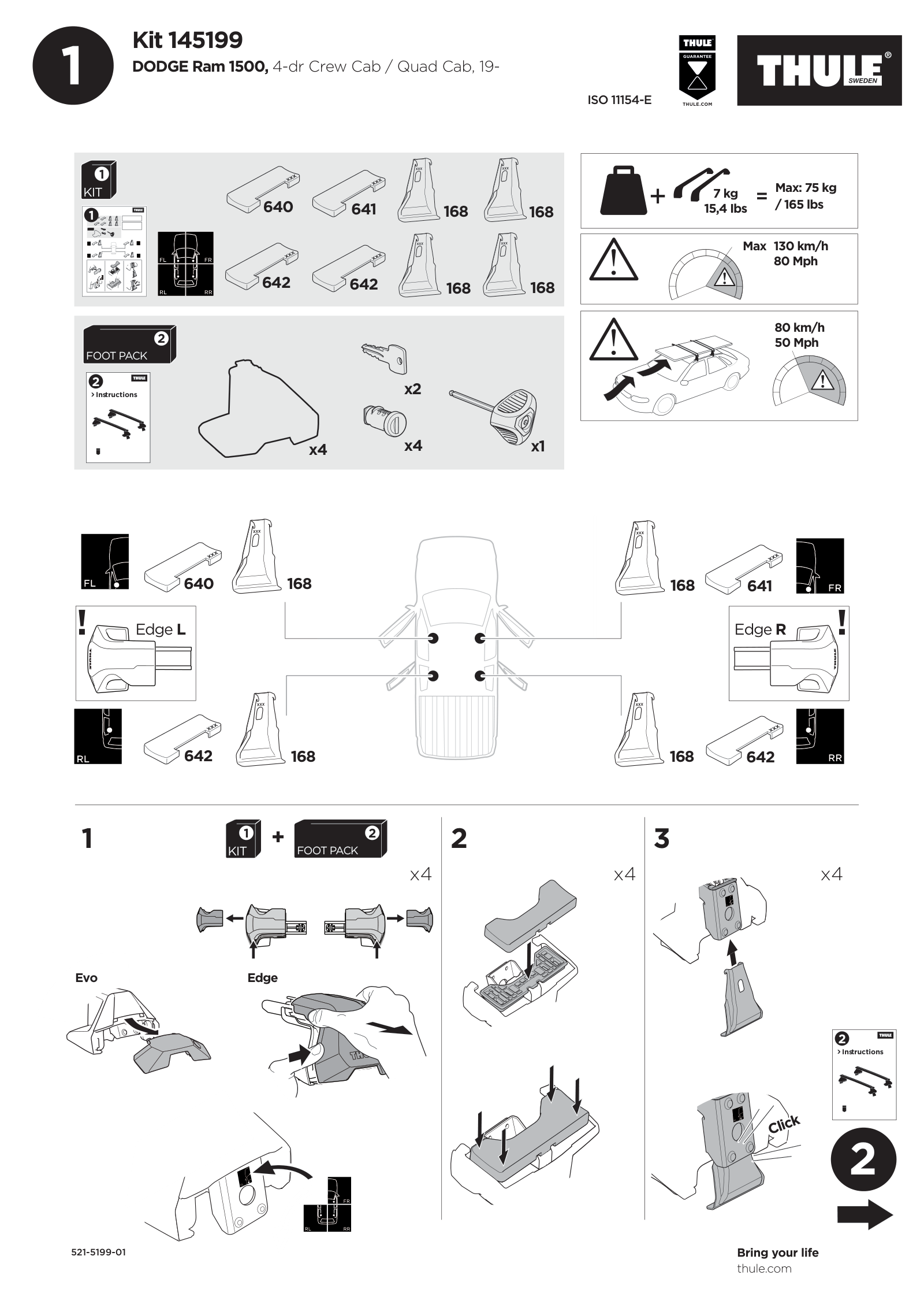 Kit Thule 145199 - instructiuni de montaj (pagina 1)