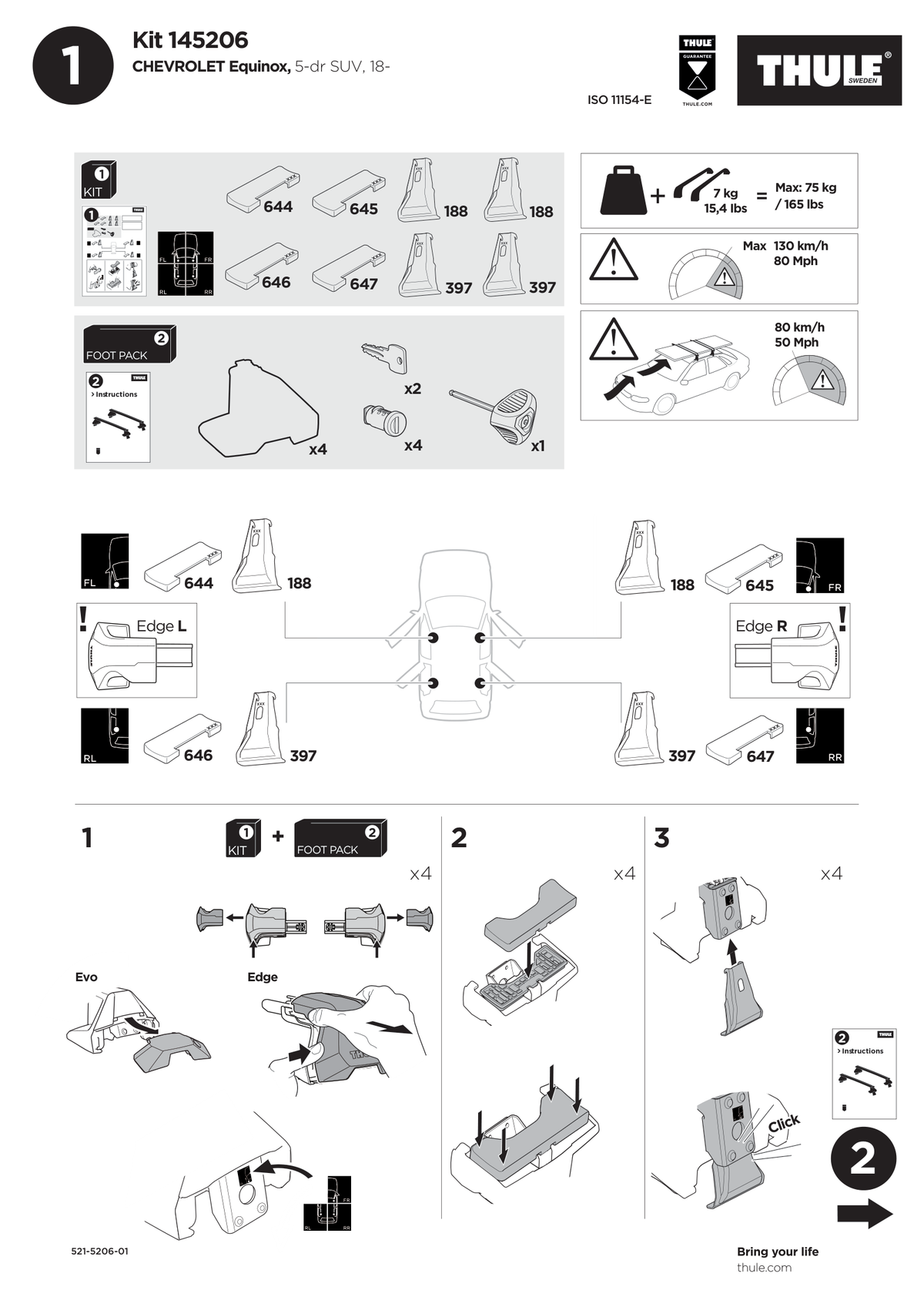 Kit Thule 145206 - instructiuni de montaj (pagina 1)