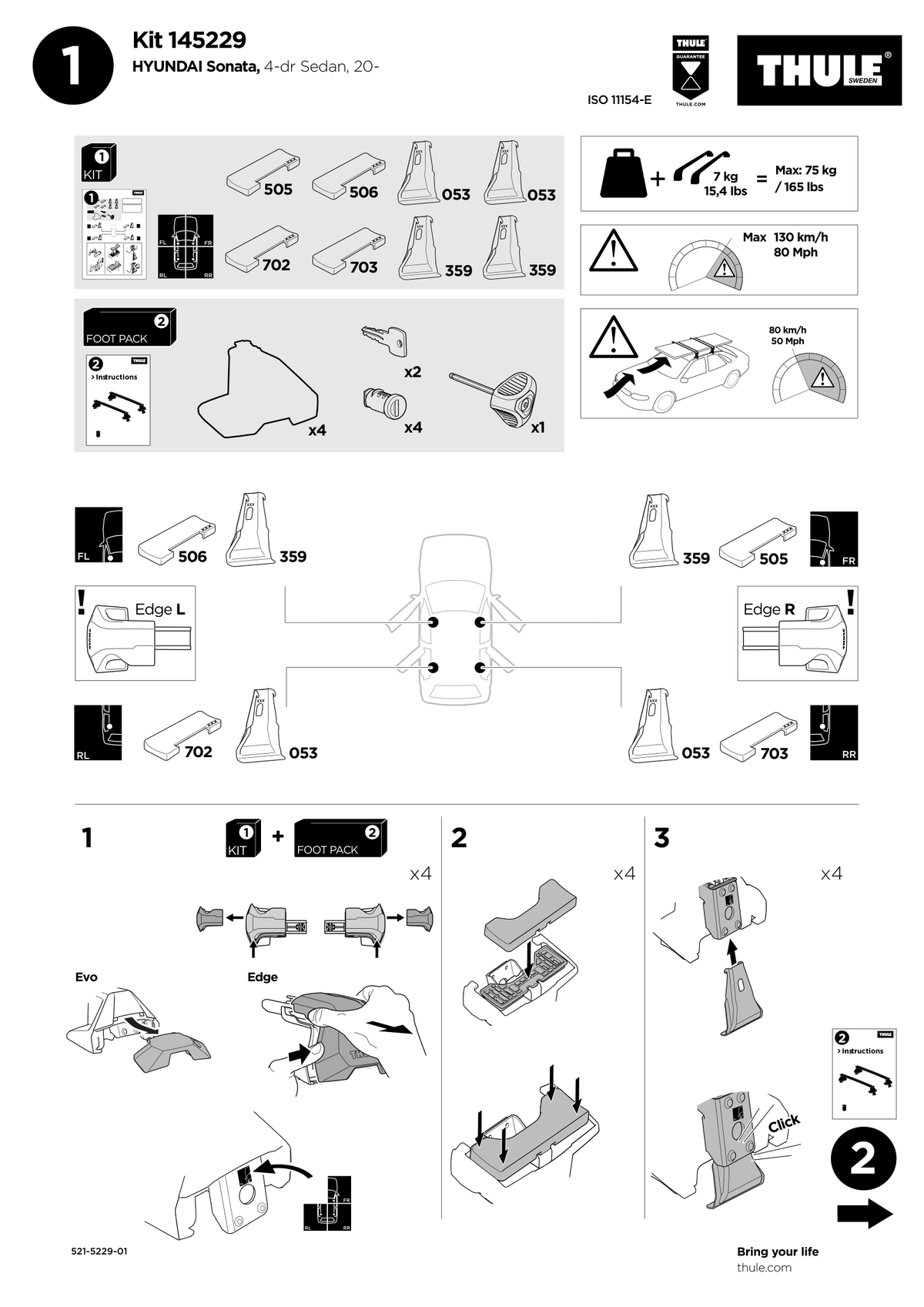 Kit Thule 145229 - instructiuni de montaj (pagina 1)