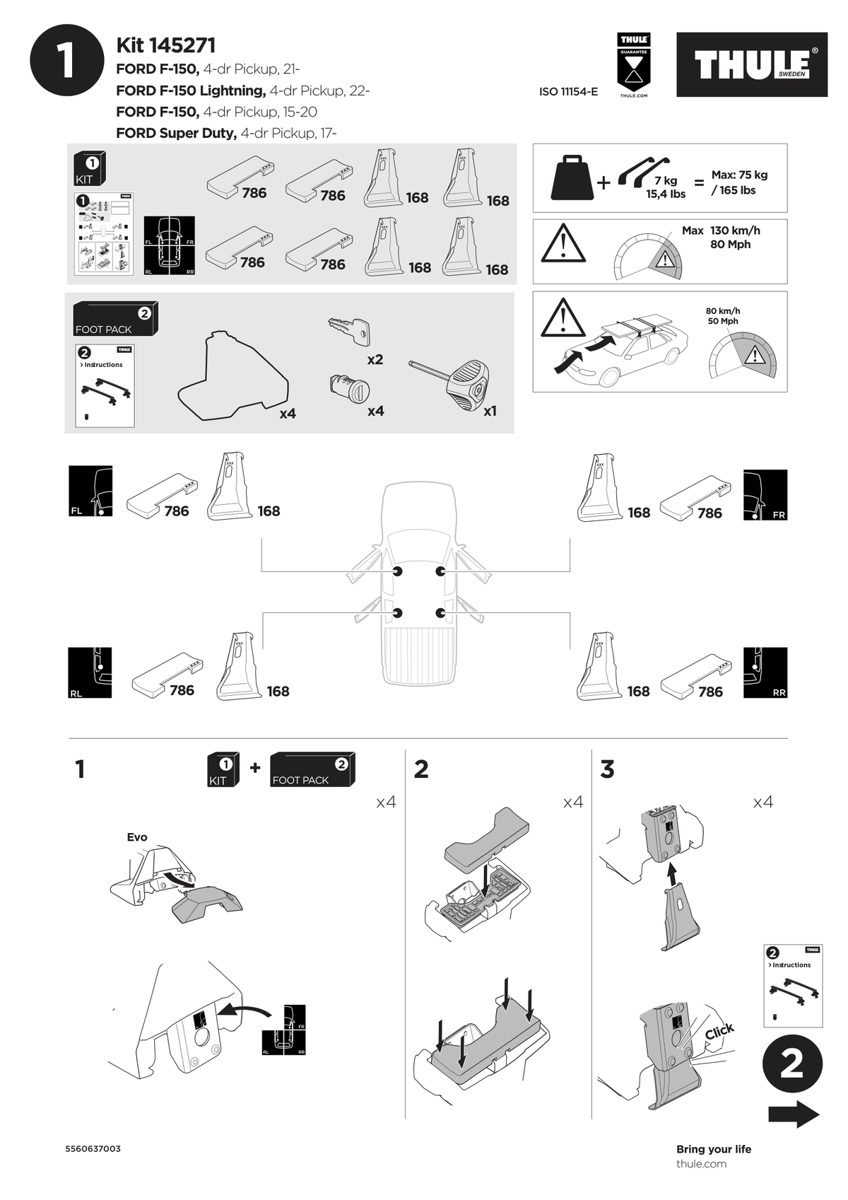 Kit Thule 145271 - instructiuni de montaj (pagina 1)