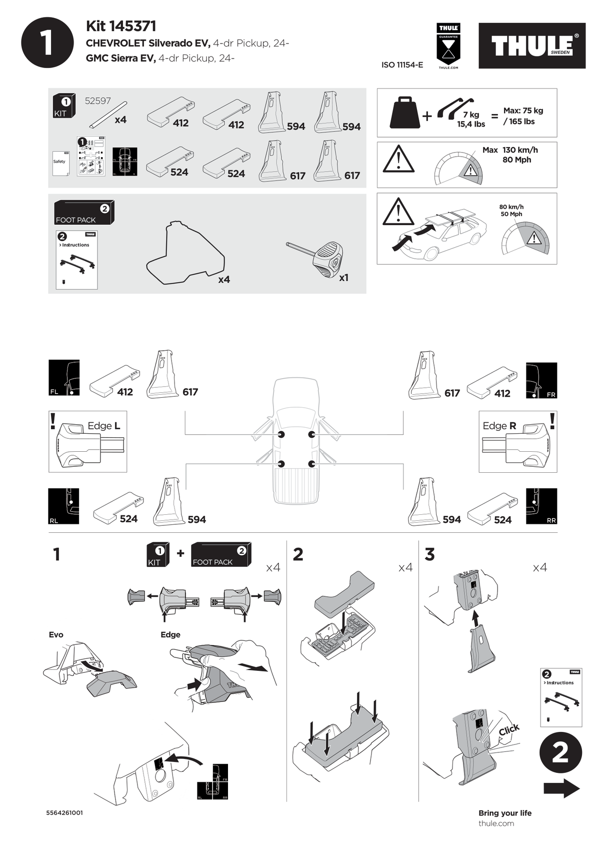 Kit Thule 145371 - instructiuni de montaj (pagina 1)