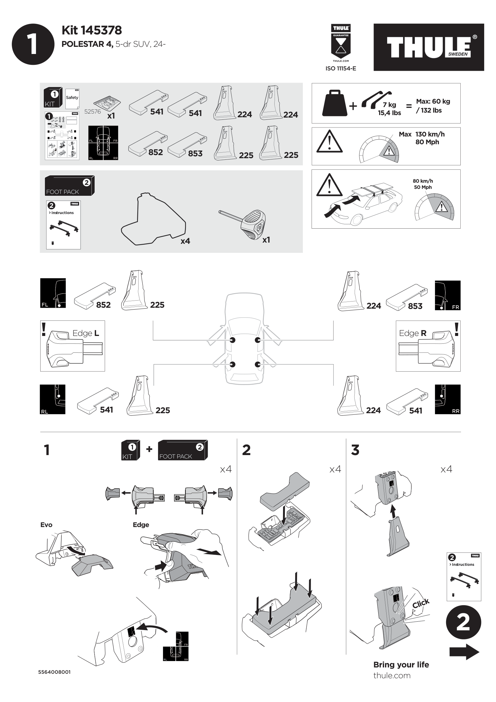 Kit Thule 145378 - instructiuni de montaj (pagina 1)