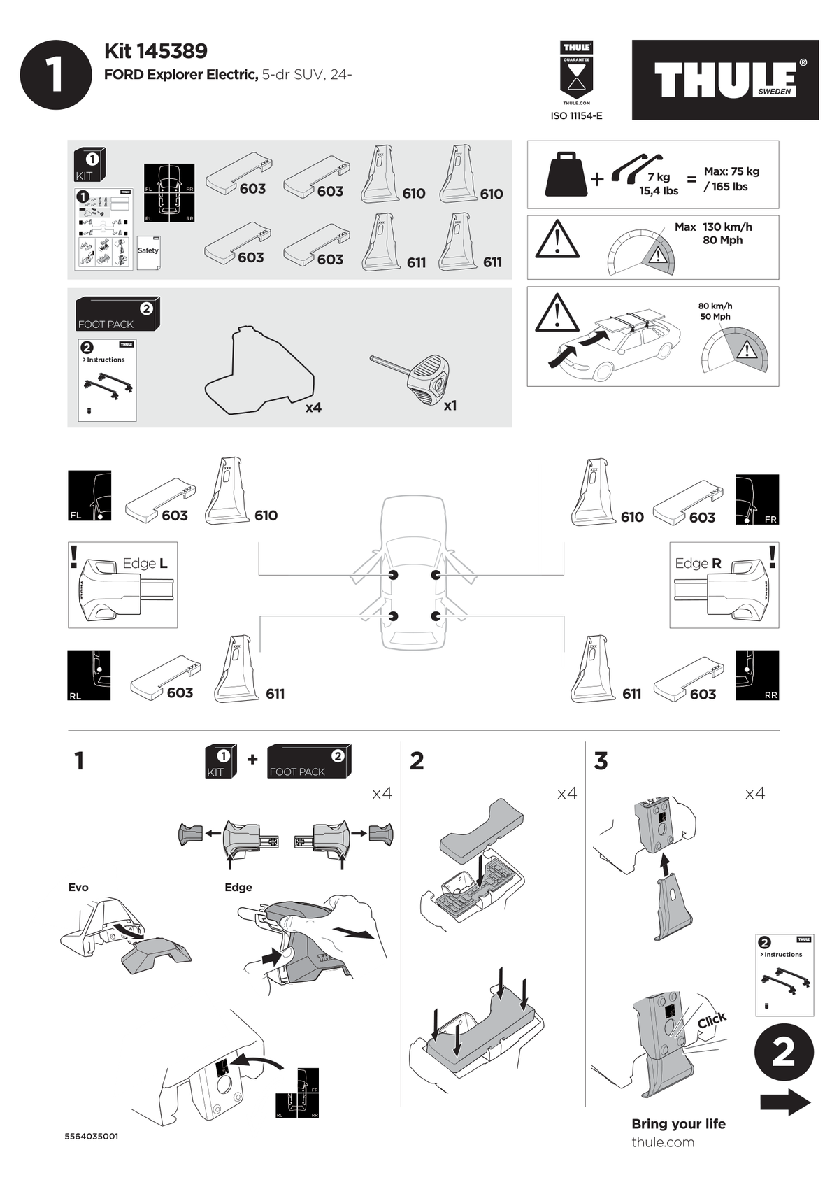 Kit Thule 145389 - instructiuni de montaj (pagina 1)
