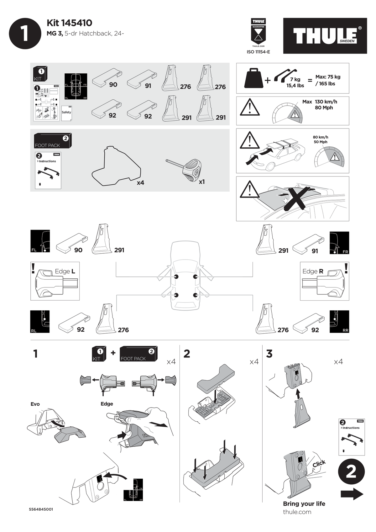 Kit Thule 145410 - instructiuni de montaj (pagina 1)