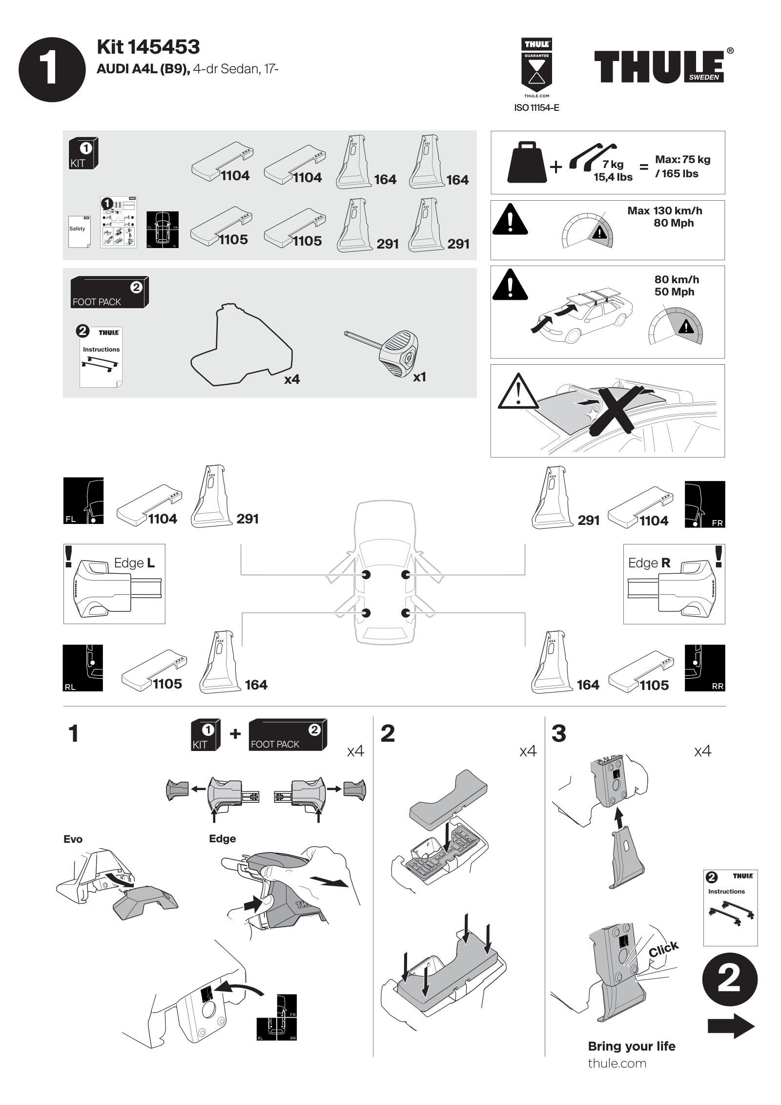 Kit Thule 145453 - instructiuni de montaj (pagina 1)