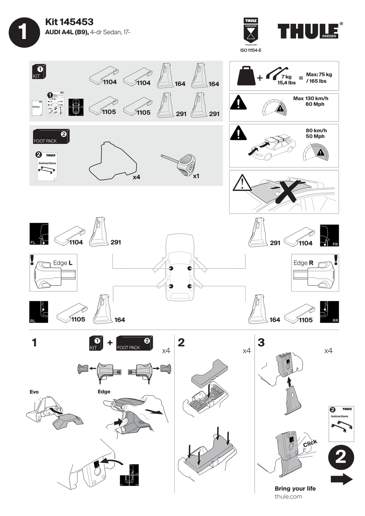 Kit Thule 145453 - instructiuni de montaj (pagina 1)