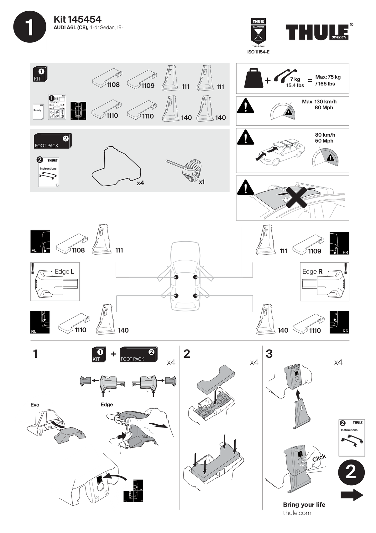 Kit Thule 145454 - instructiuni de montaj (pagina 1)