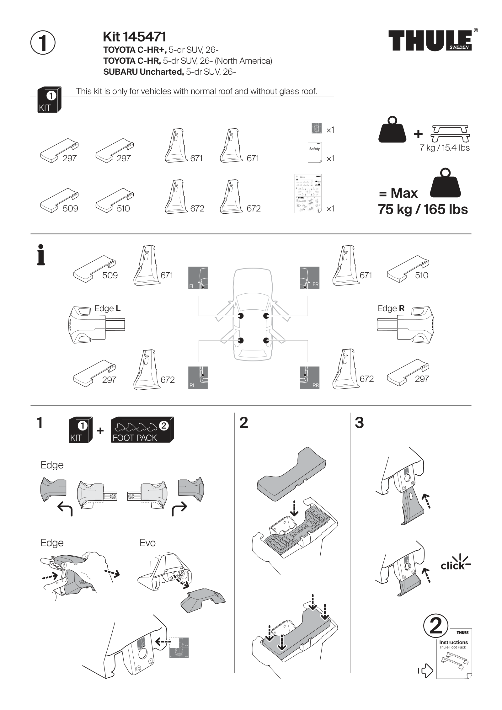 Kit Thule 145471 - instructiuni de montaj (pagina 1)