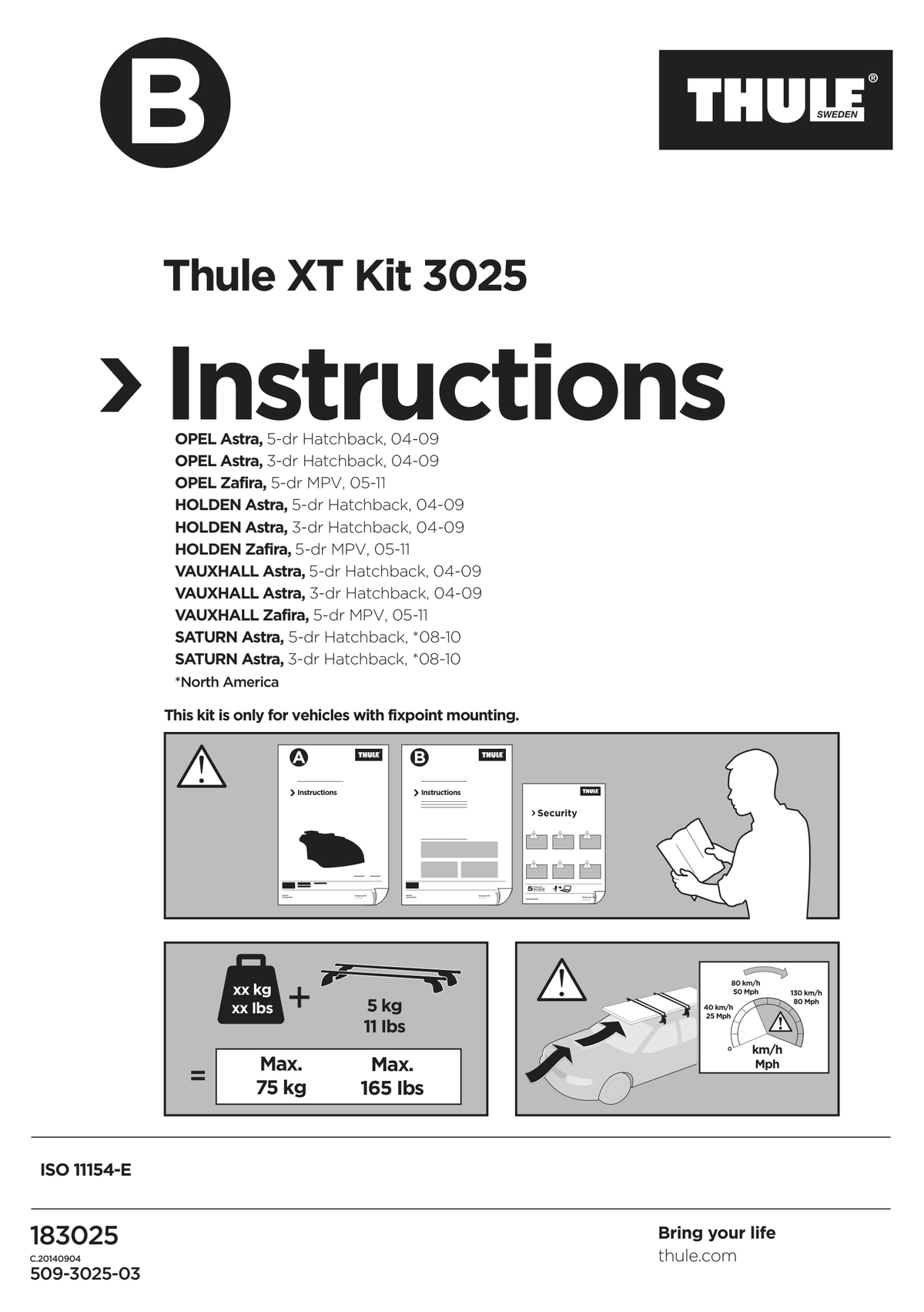Kit Thule 183025 - instructiuni de montaj (pagina 1)
