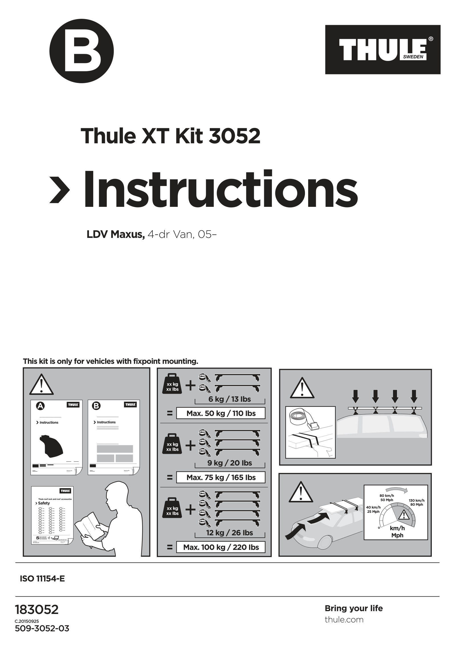 Kit Thule 183052 - instructiuni de montaj (pagina 1)