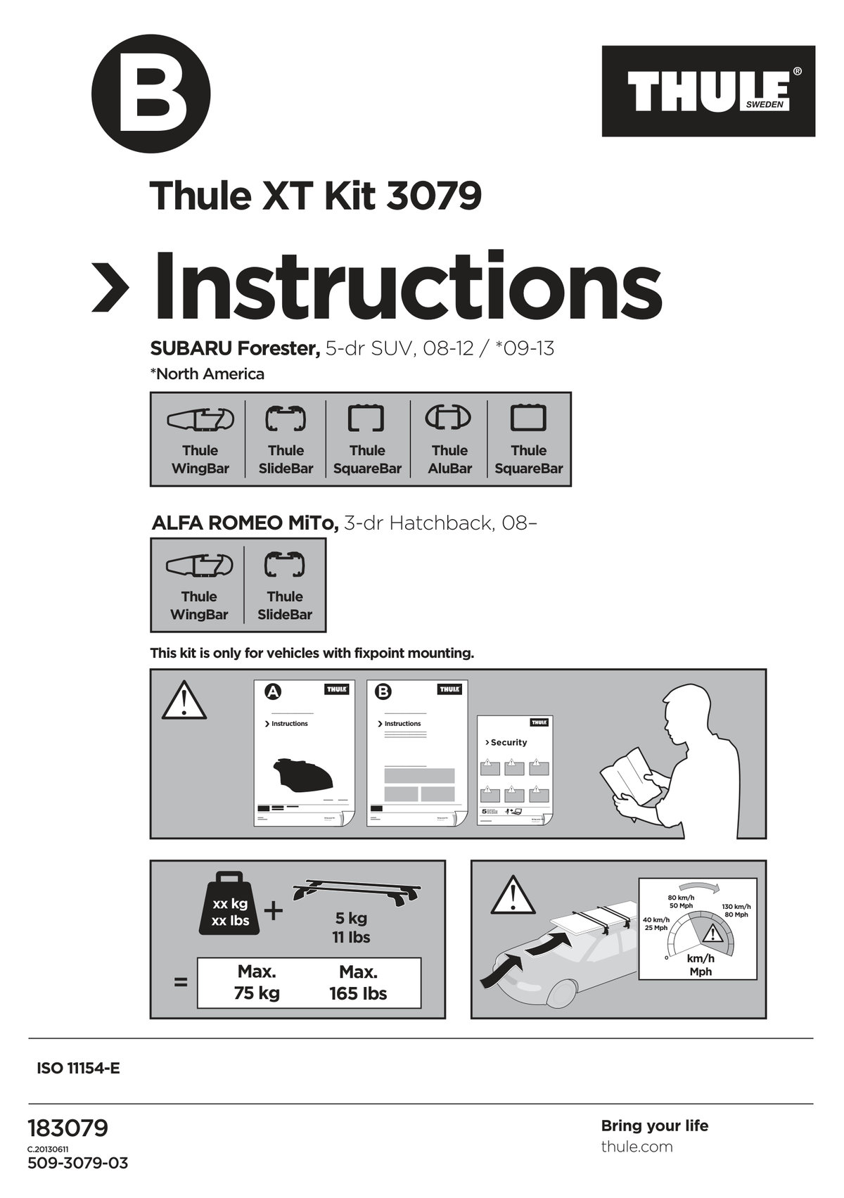 Kit Thule 183079 - instructiuni de montaj (pagina 1)