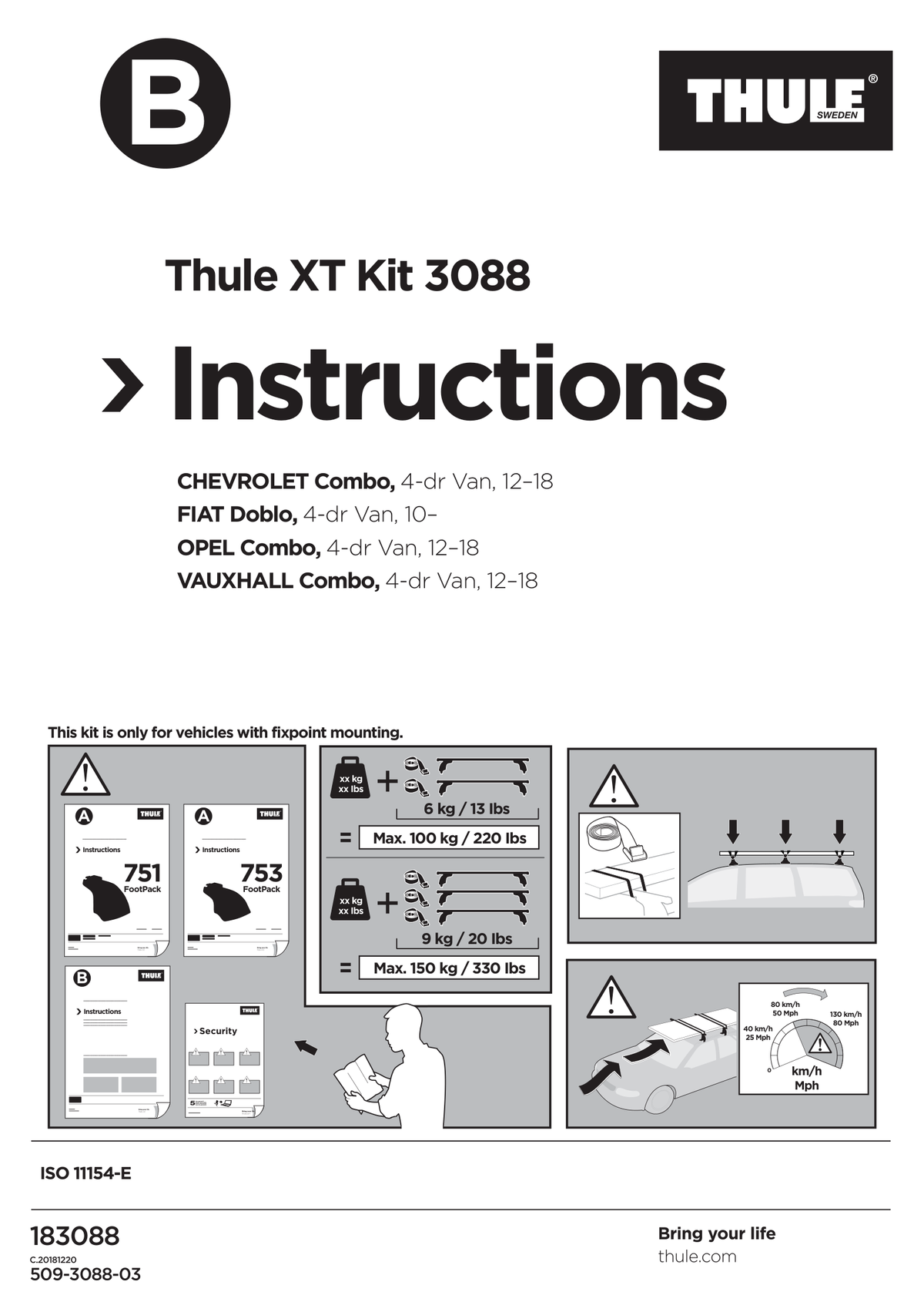 Kit Thule 183088 - instructiuni de montaj (pagina 1)