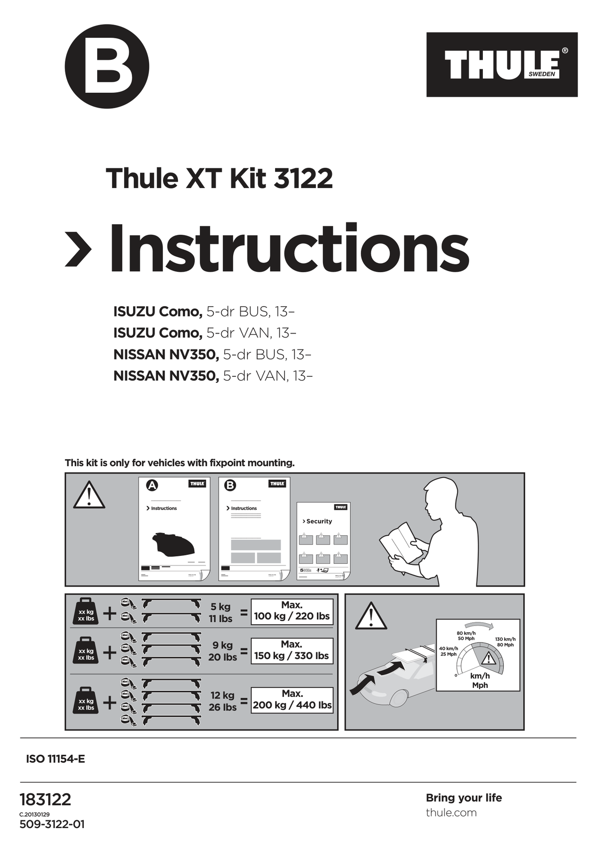 Kit Thule 183122 - instructiuni de montaj (pagina 1)