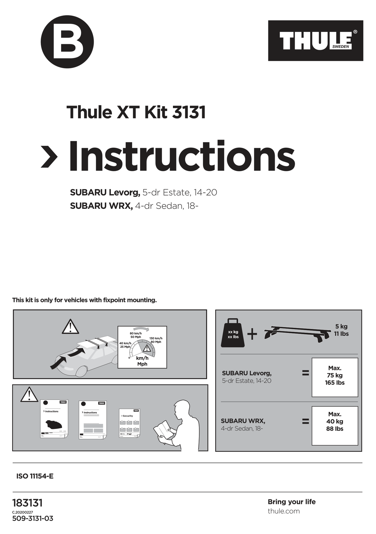 Kit Thule 183131 - instructiuni de montaj (pagina 1)