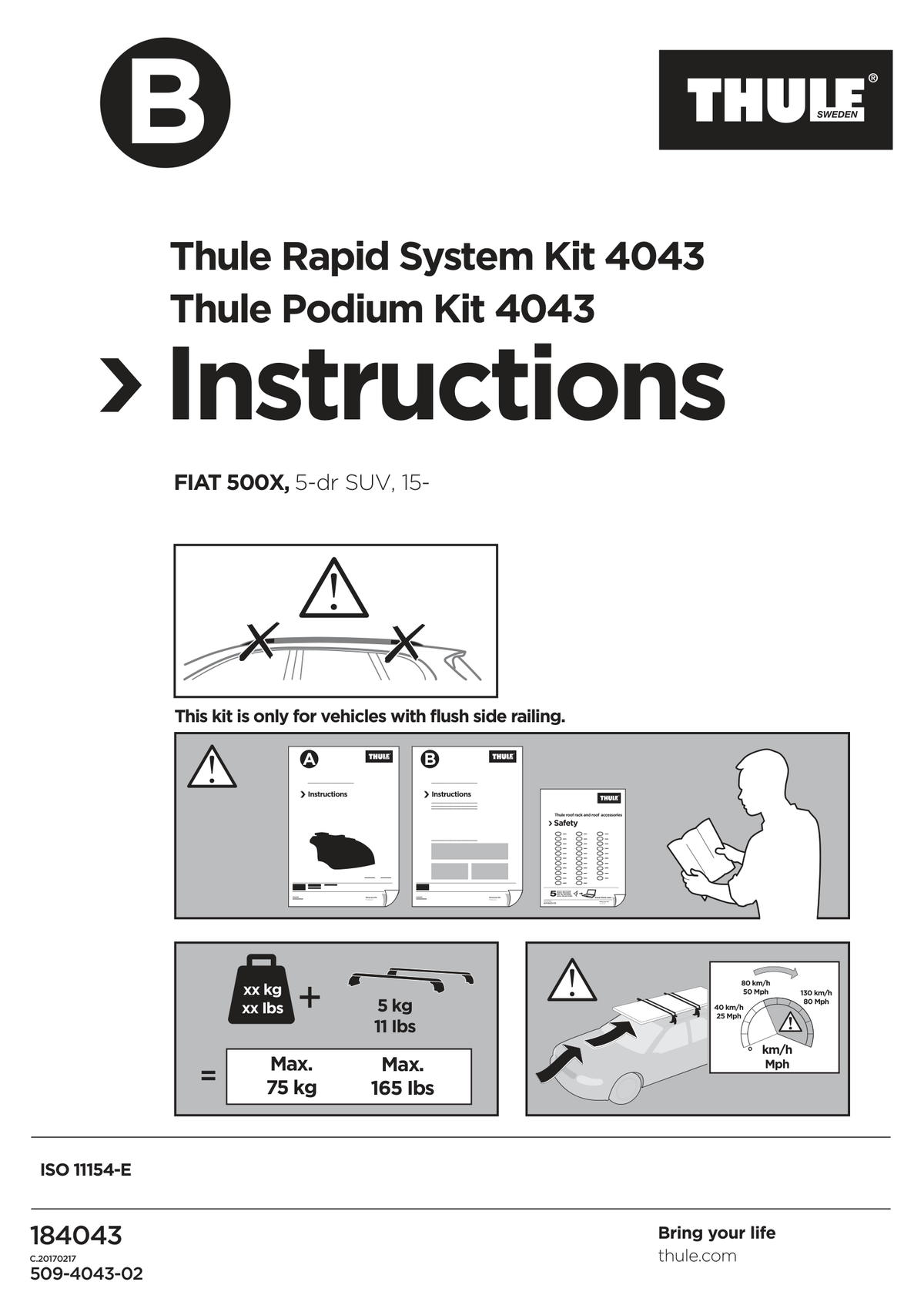 Kit Thule 184043 - instructiuni de montaj (pagina 1)