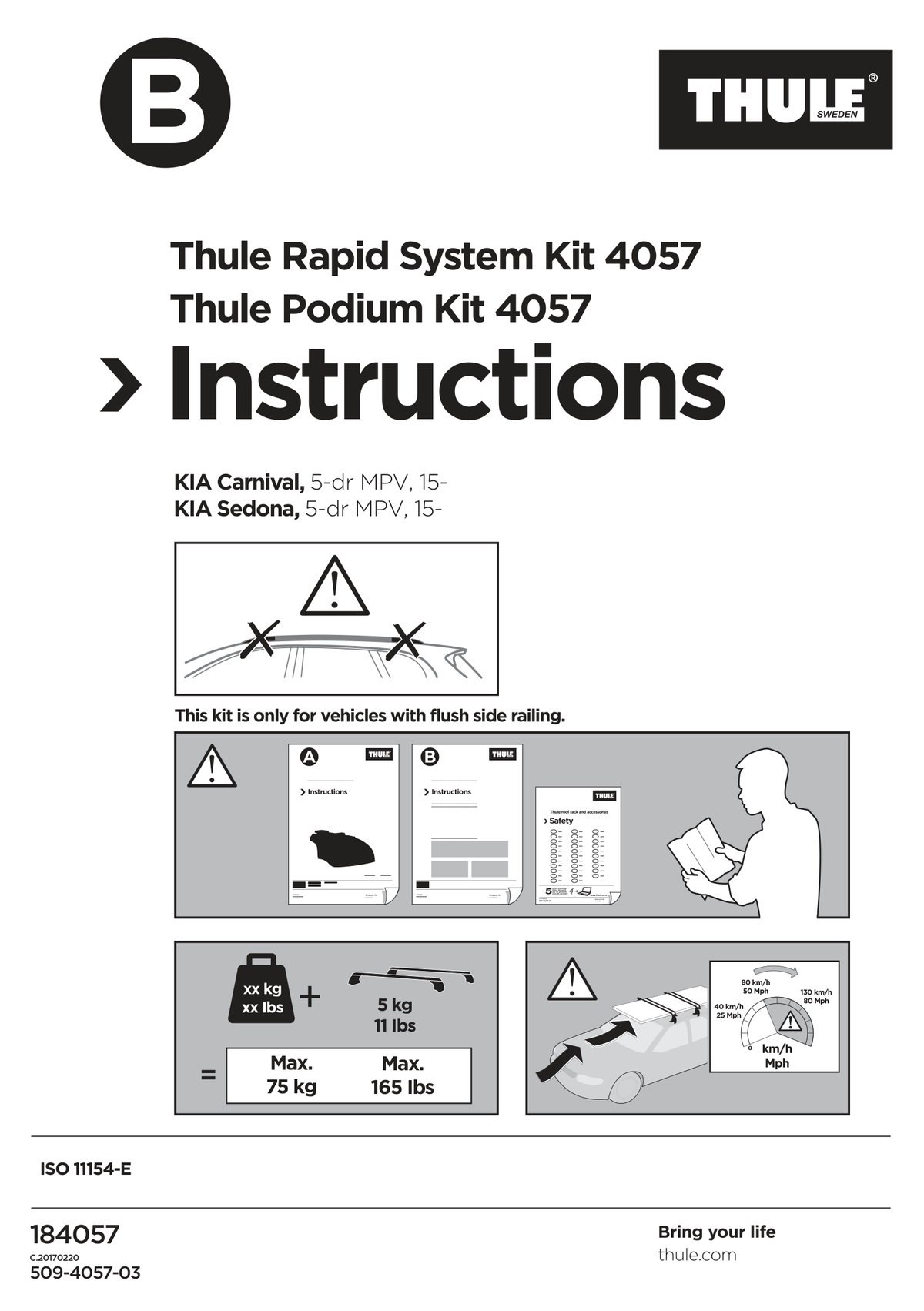 Kit Thule 184057 - instructiuni de montaj (pagina 1)