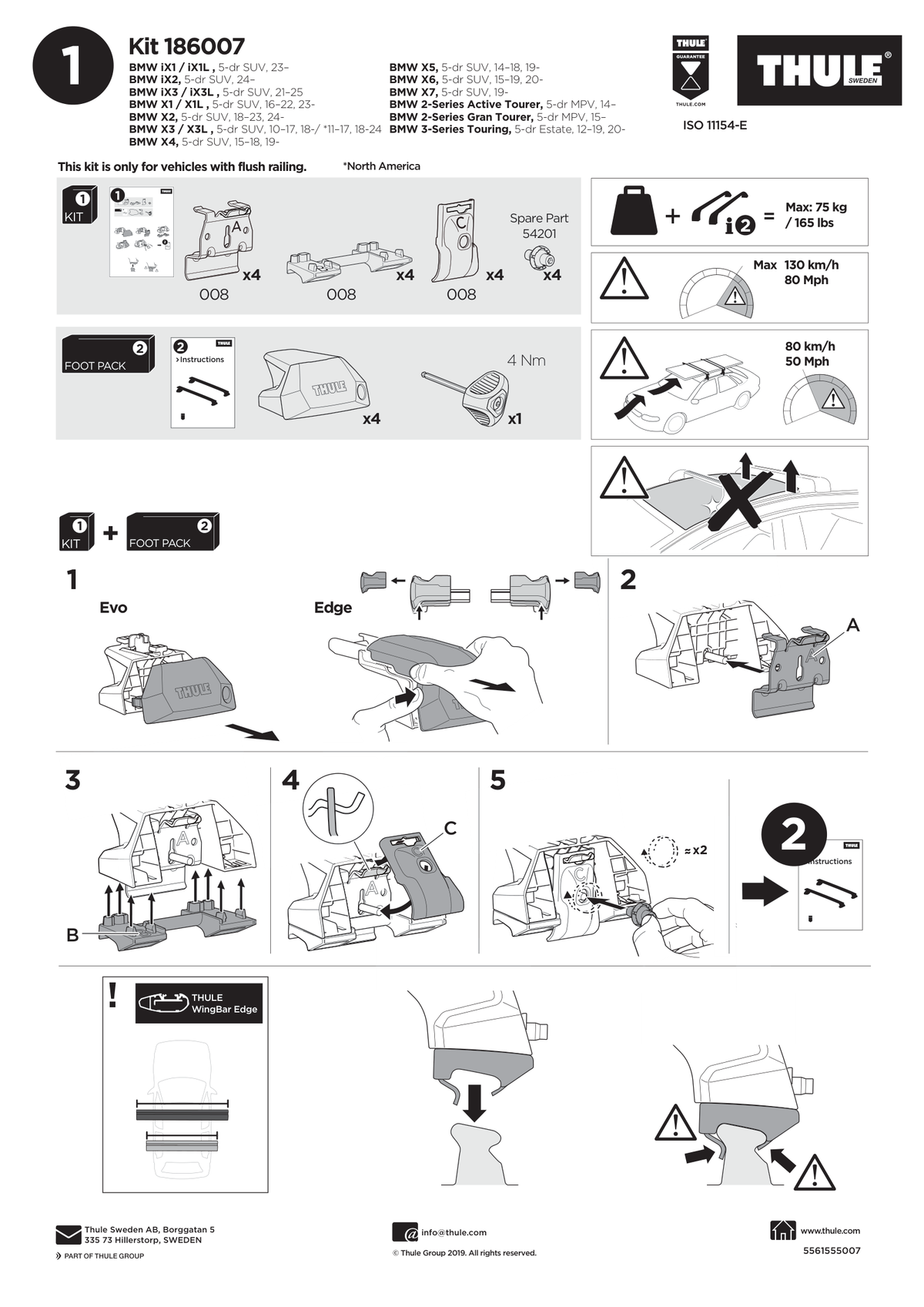 Kit Thule 186007 - instructiuni de montaj (pagina 1)