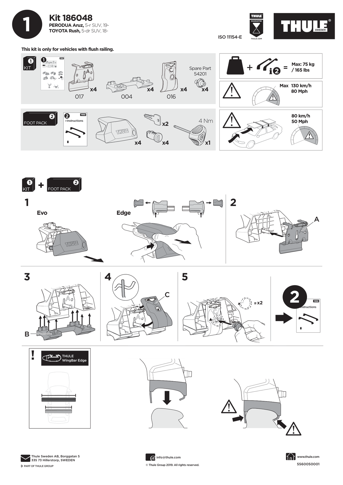 Kit Thule 186048 - instructiuni de montaj (pagina 1)
