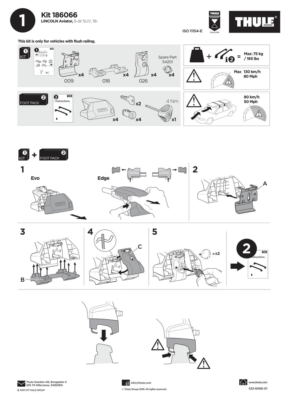 Kit Thule 186066 - instructiuni de montaj (pagina 1)