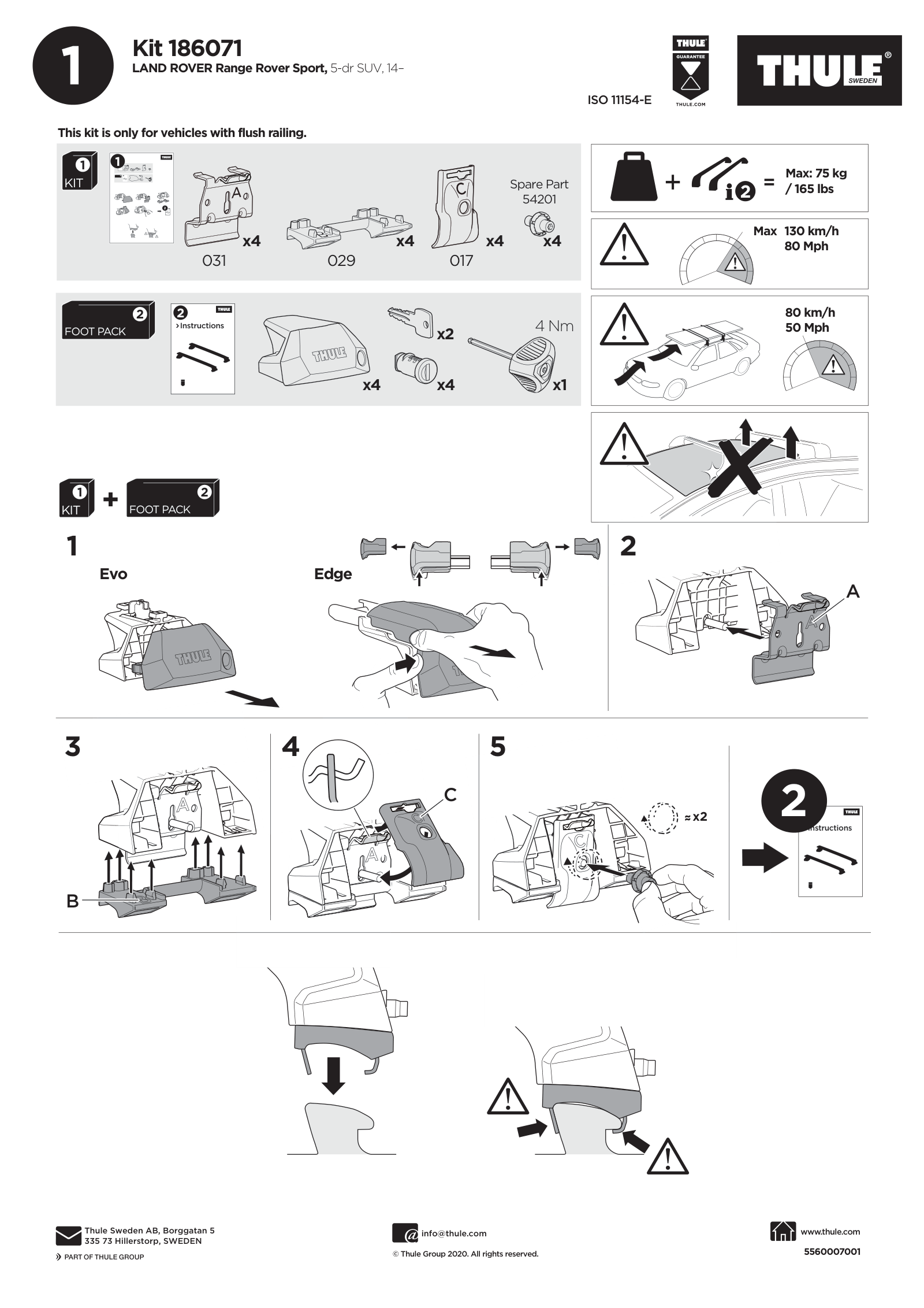 Kit Thule 186071 - instructiuni de montaj (pagina 1)