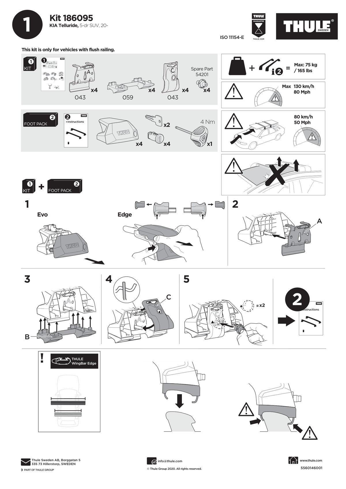 Kit Thule 186095 - instructiuni de montaj (pagina 1)