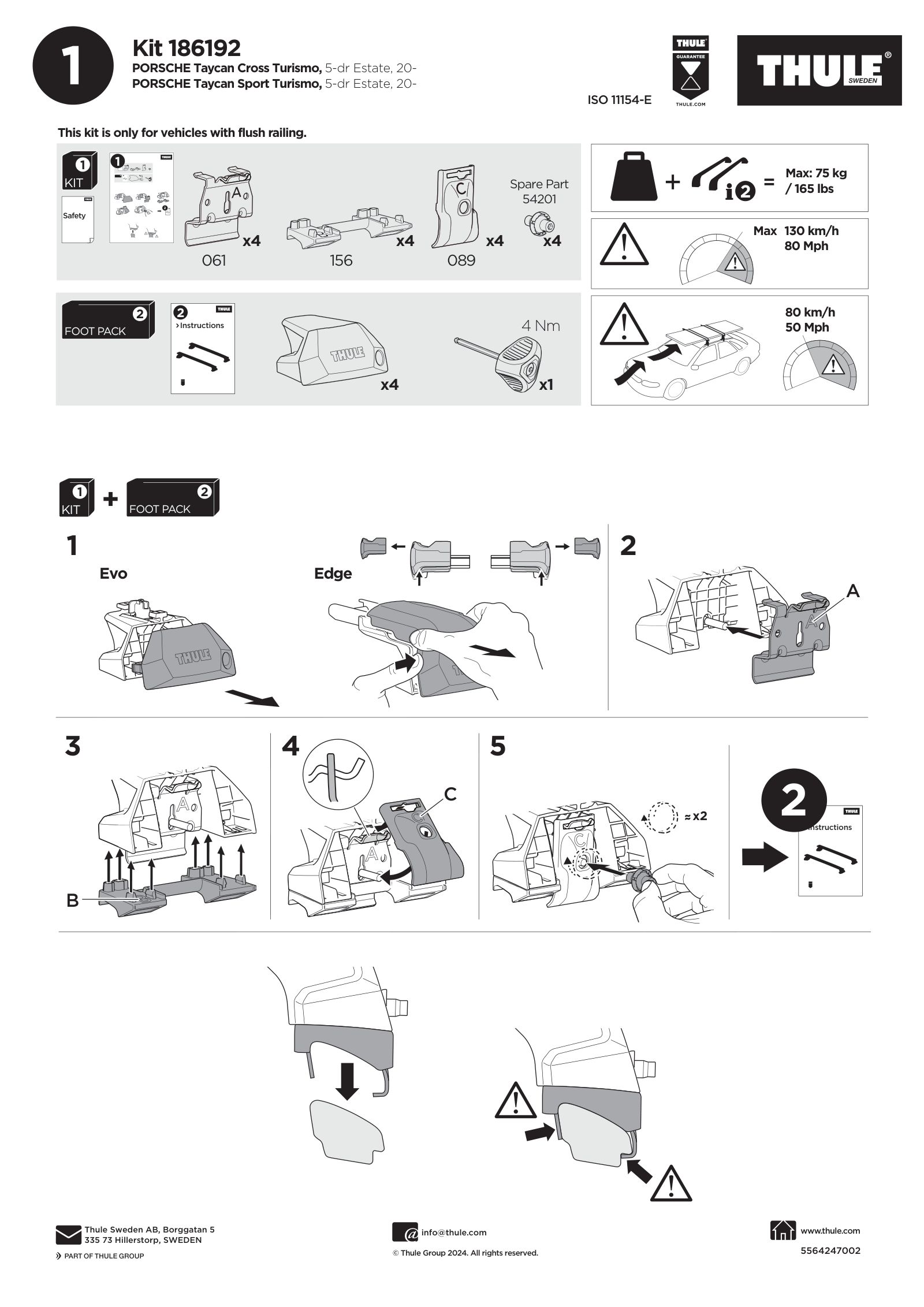 Kit Thule 186192 - instructiuni de montaj (pagina 1)