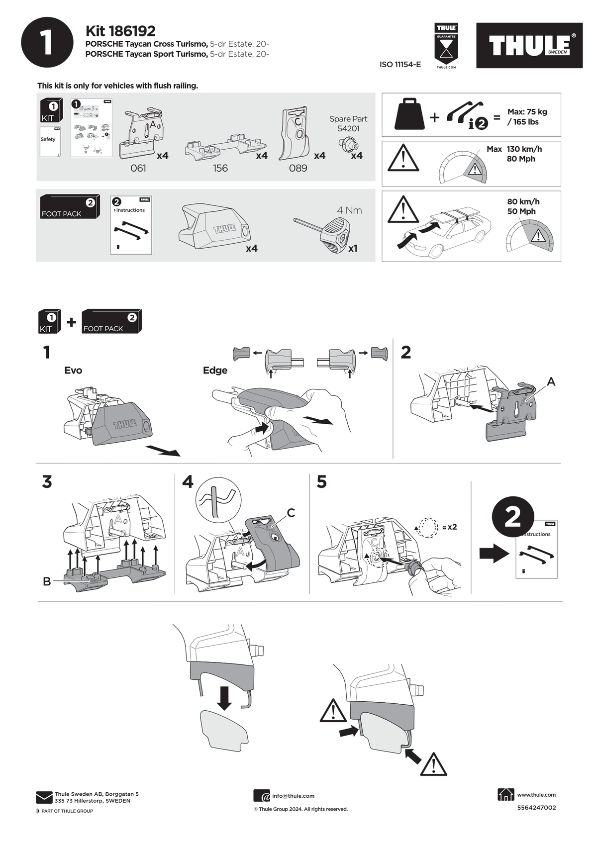 Kit Thule 186192 - instructiuni de montaj (pagina 1)