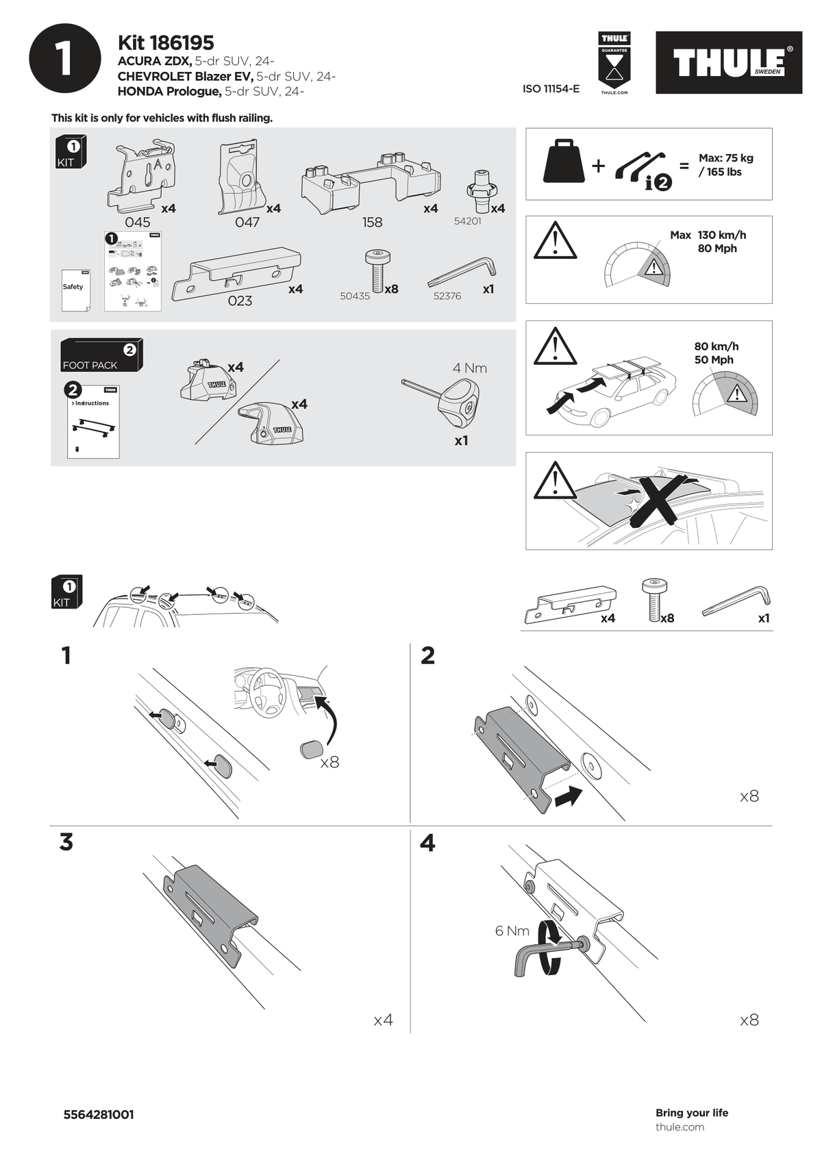 Kit Thule 186195 - instructiuni de montaj (pagina 1)