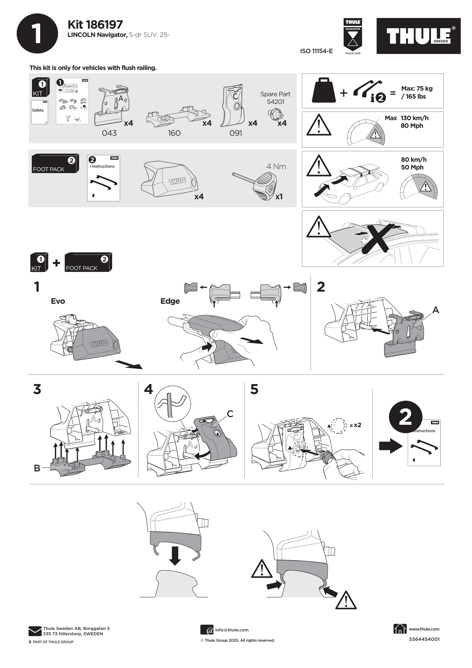 Kit Thule 186197 - instructiuni de montaj (pagina 1)