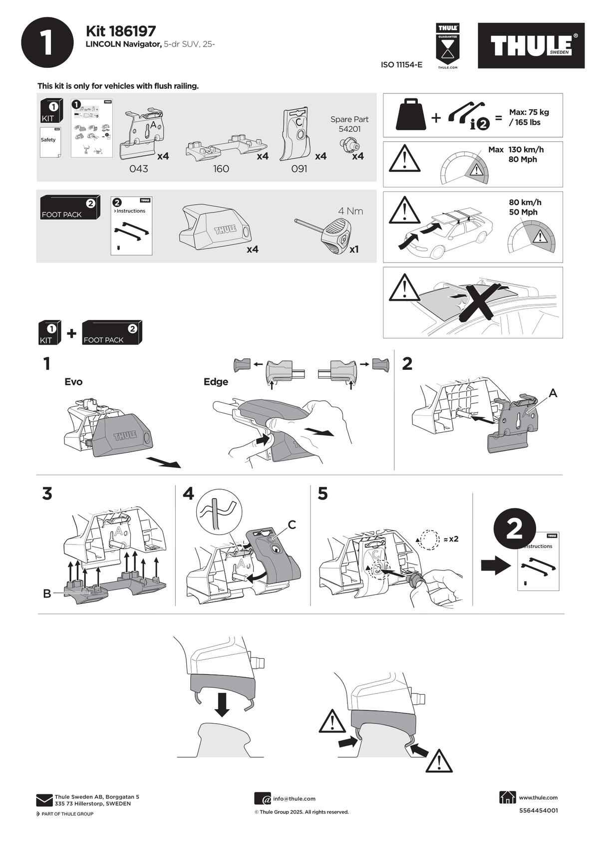 Kit Thule 186197 - instructiuni de montaj (pagina 1)