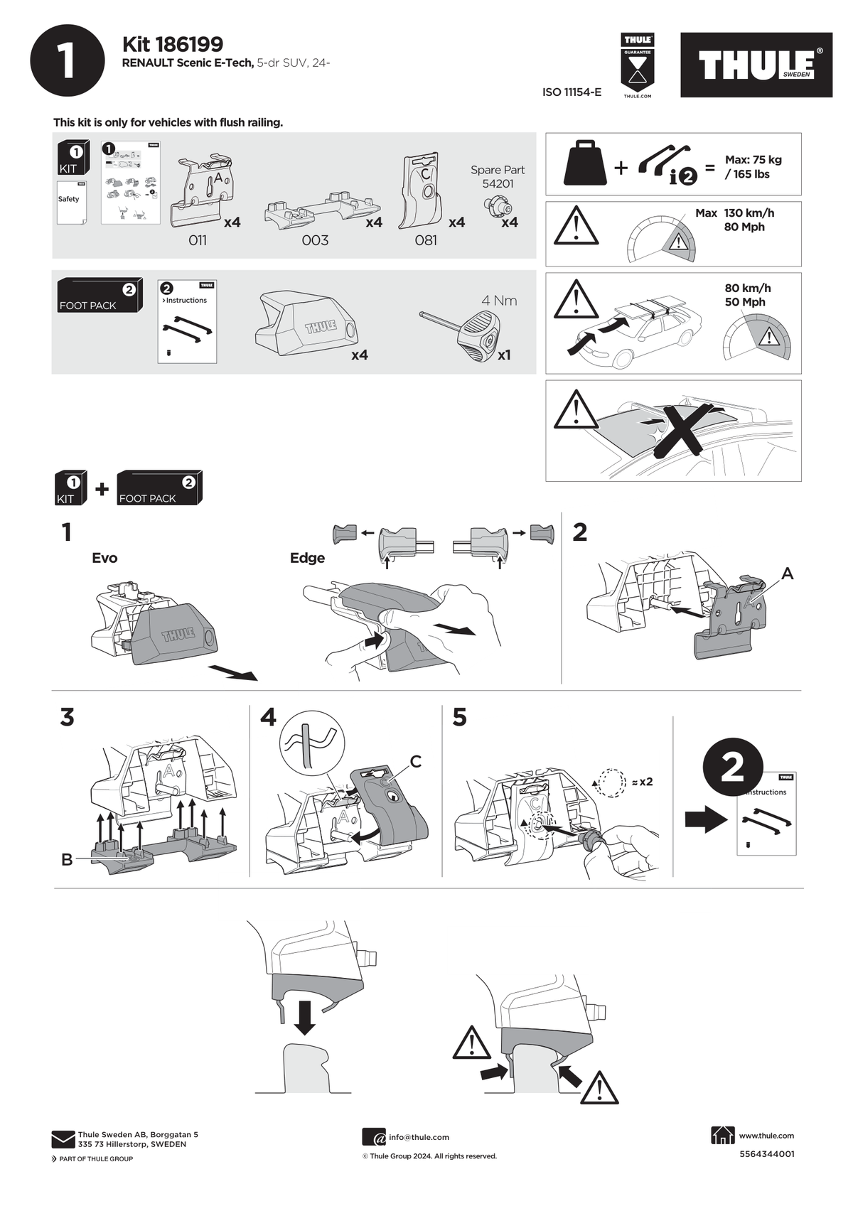Kit Thule 186199 - instructiuni de montaj (pagina 1)