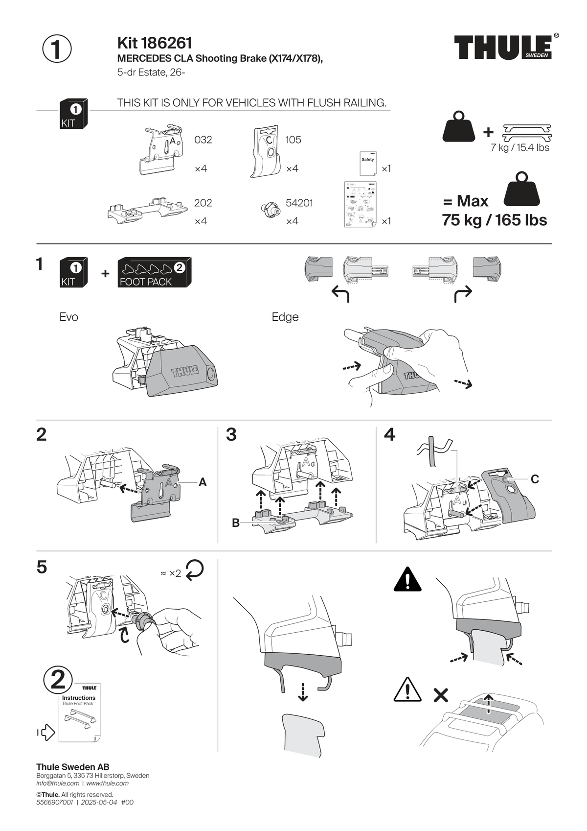 Kit Thule 186261 - instructiuni de montaj (pagina 1)