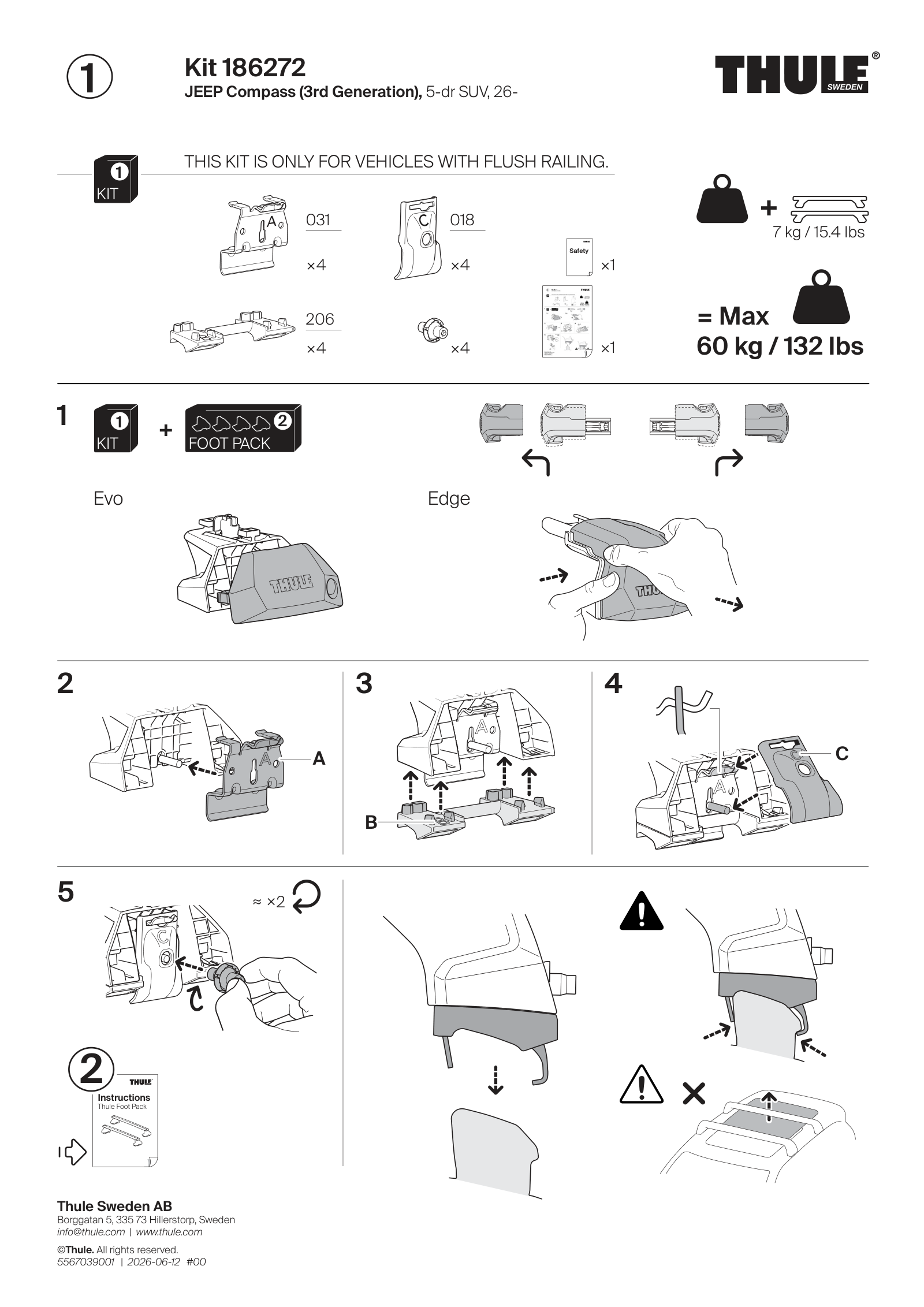 Kit Thule 186272 - instructiuni de montaj (pagina 1)
