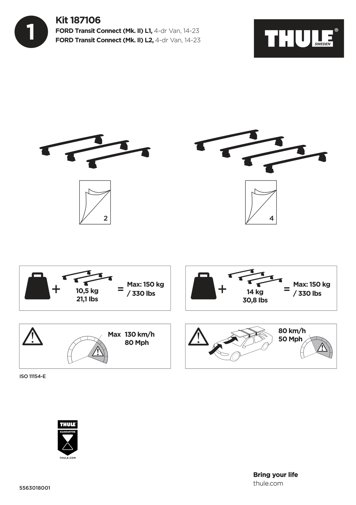 Kit Thule 187106 - instructiuni de montaj (pagina 1)