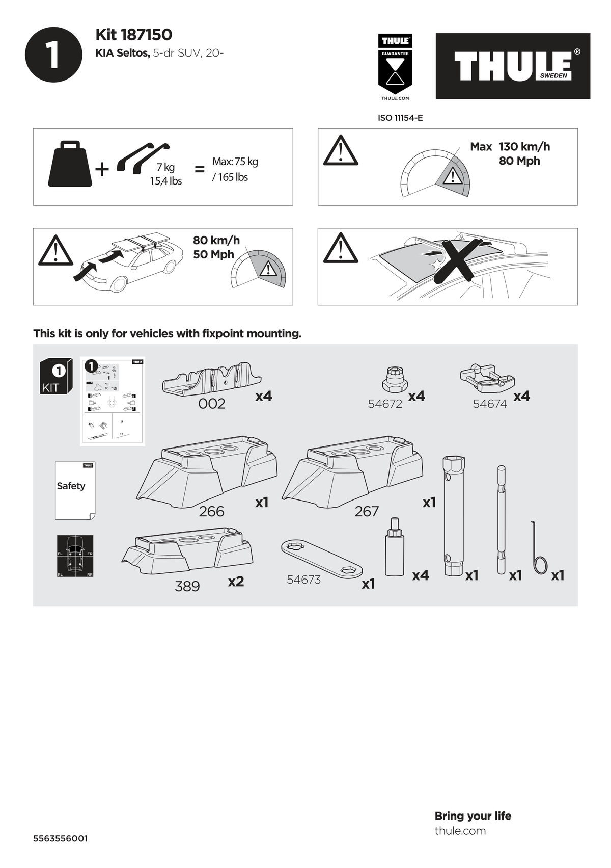Kit Thule 187150 - instructiuni de montaj (pagina 1)
