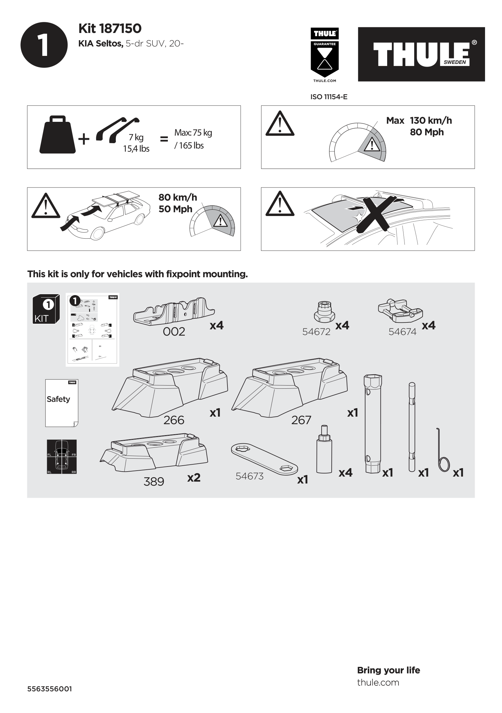 Kit Thule 187150 - instructiuni de montaj (pagina 1)