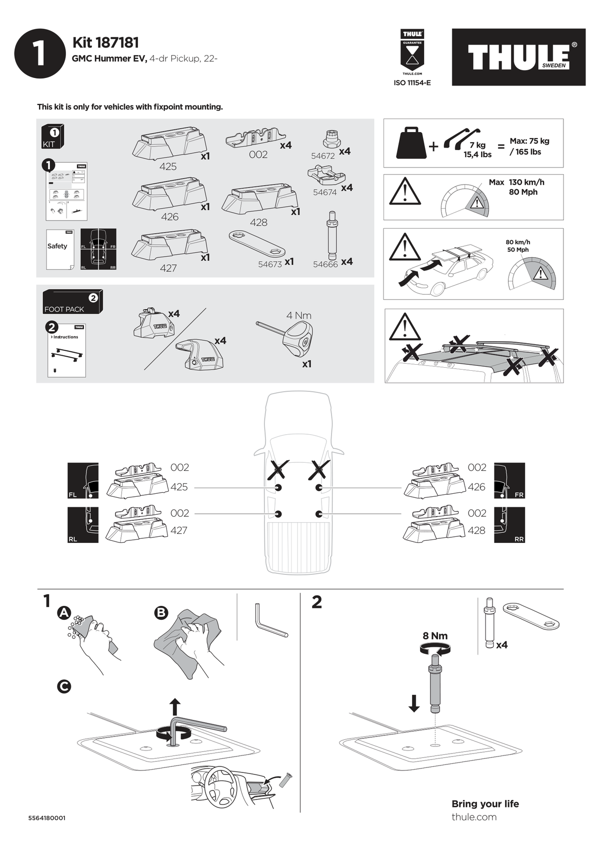 Kit Thule 187181 - instructiuni de montaj (pagina 1)