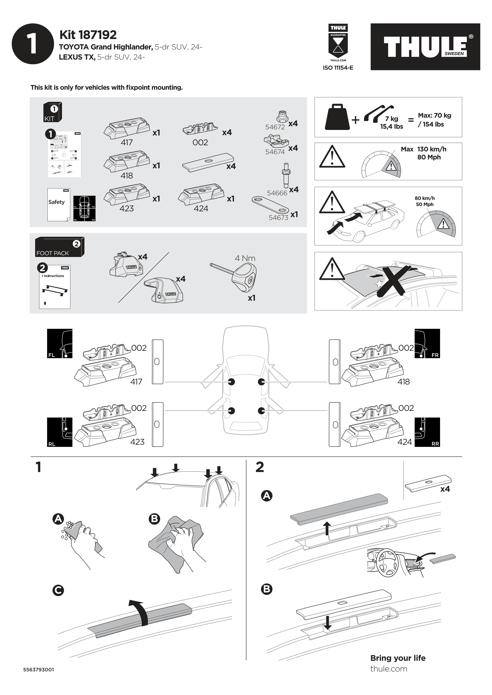 Kit Thule 187192 - instructiuni de montaj (pagina 1)