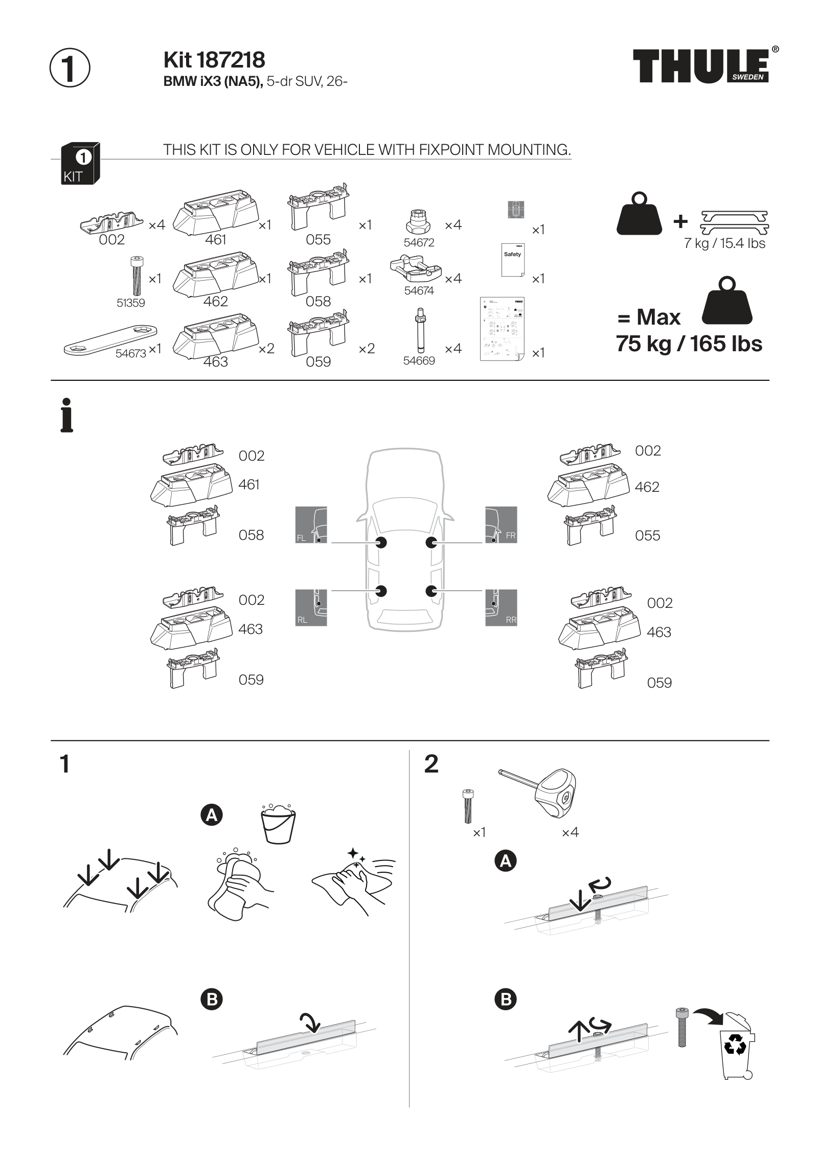 Kit Thule 187218 - instructiuni de montaj (pagina 1)