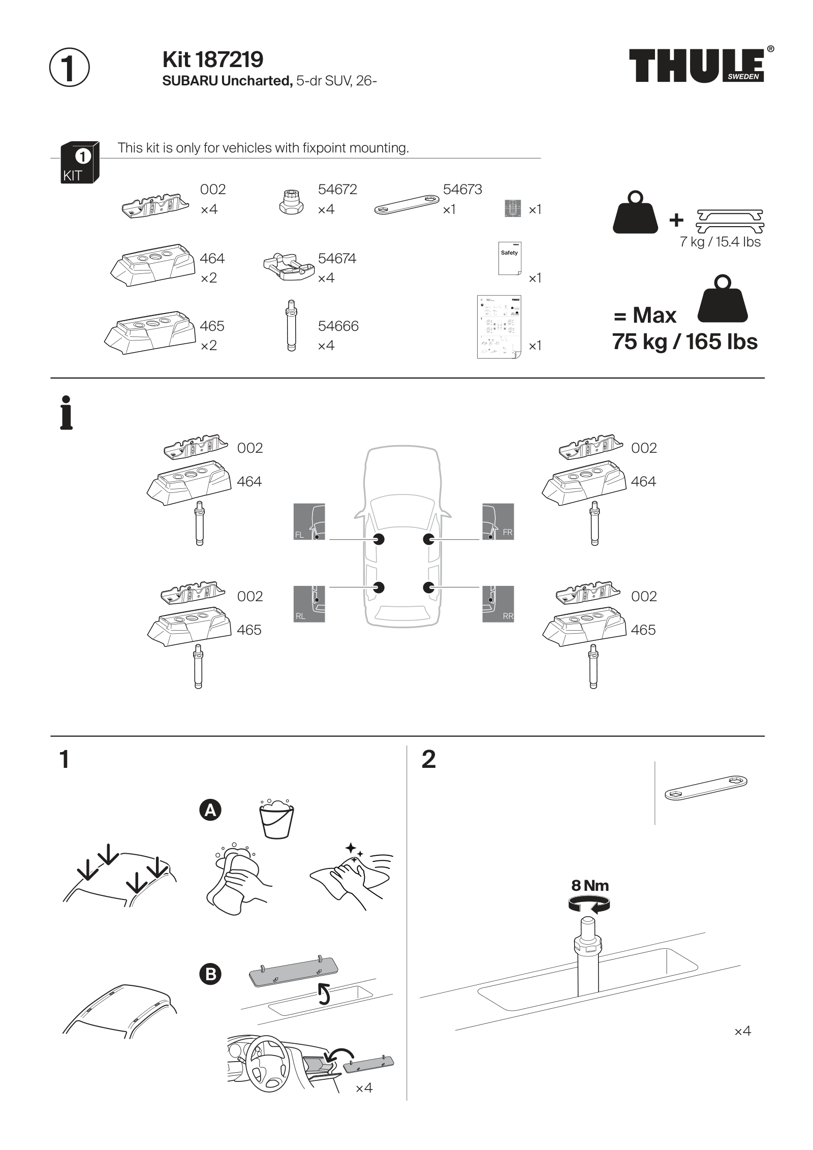 Kit Thule 187219 - instructiuni de montaj (pagina 1)