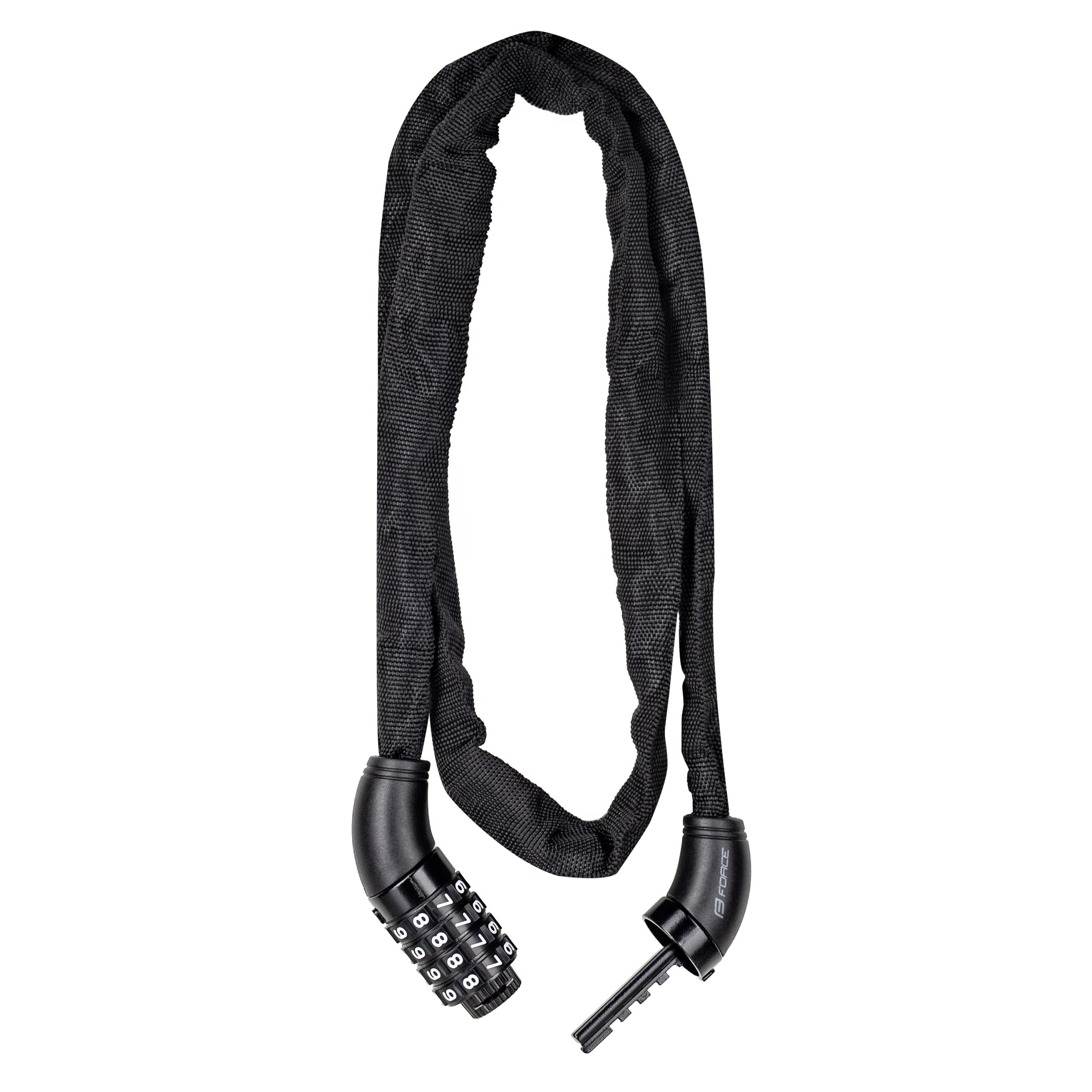 Lacat Force Brut 4x1200mm, negru, cu cifru