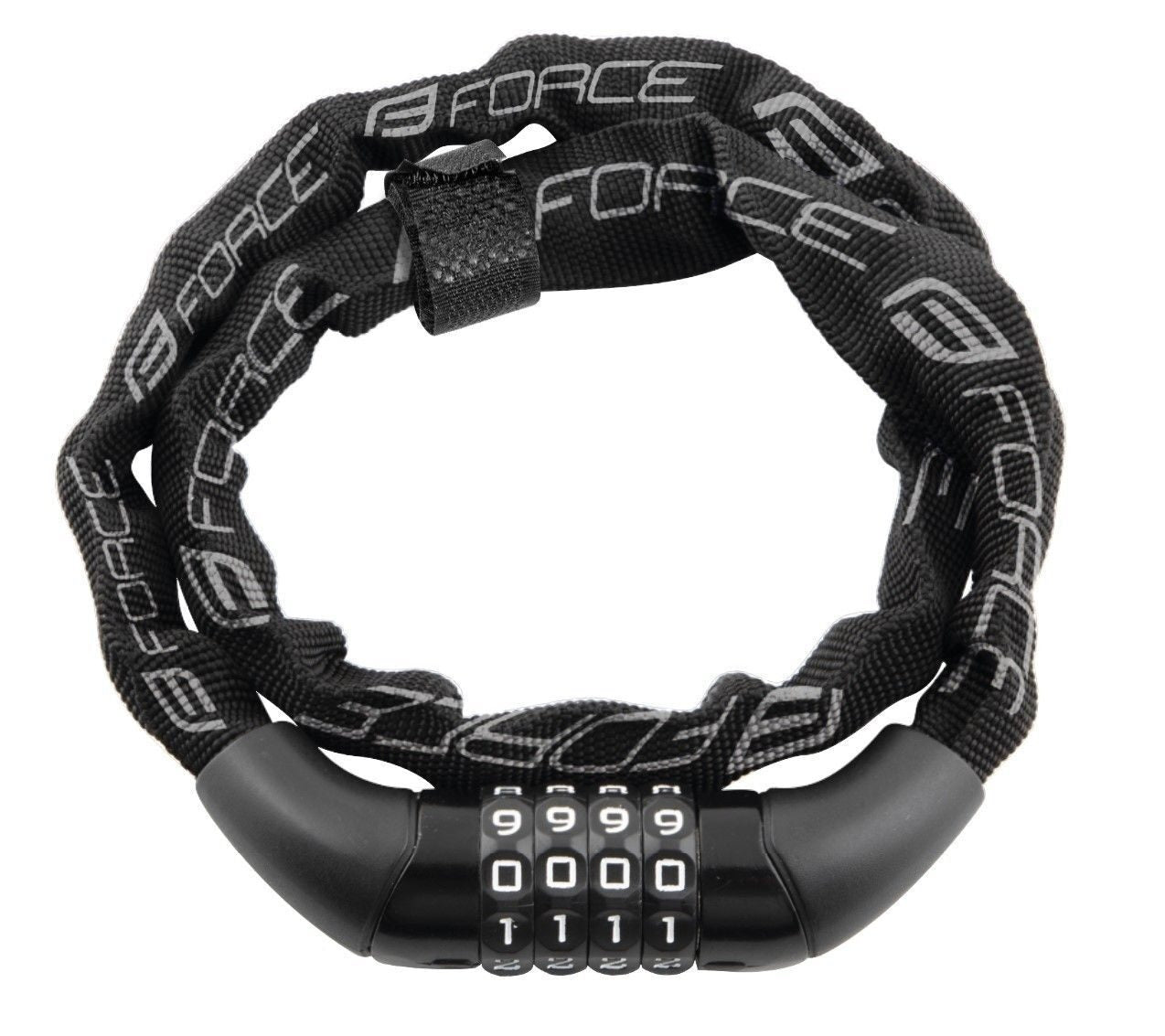 lacat force chain cu cifru 120cm 4mm negru