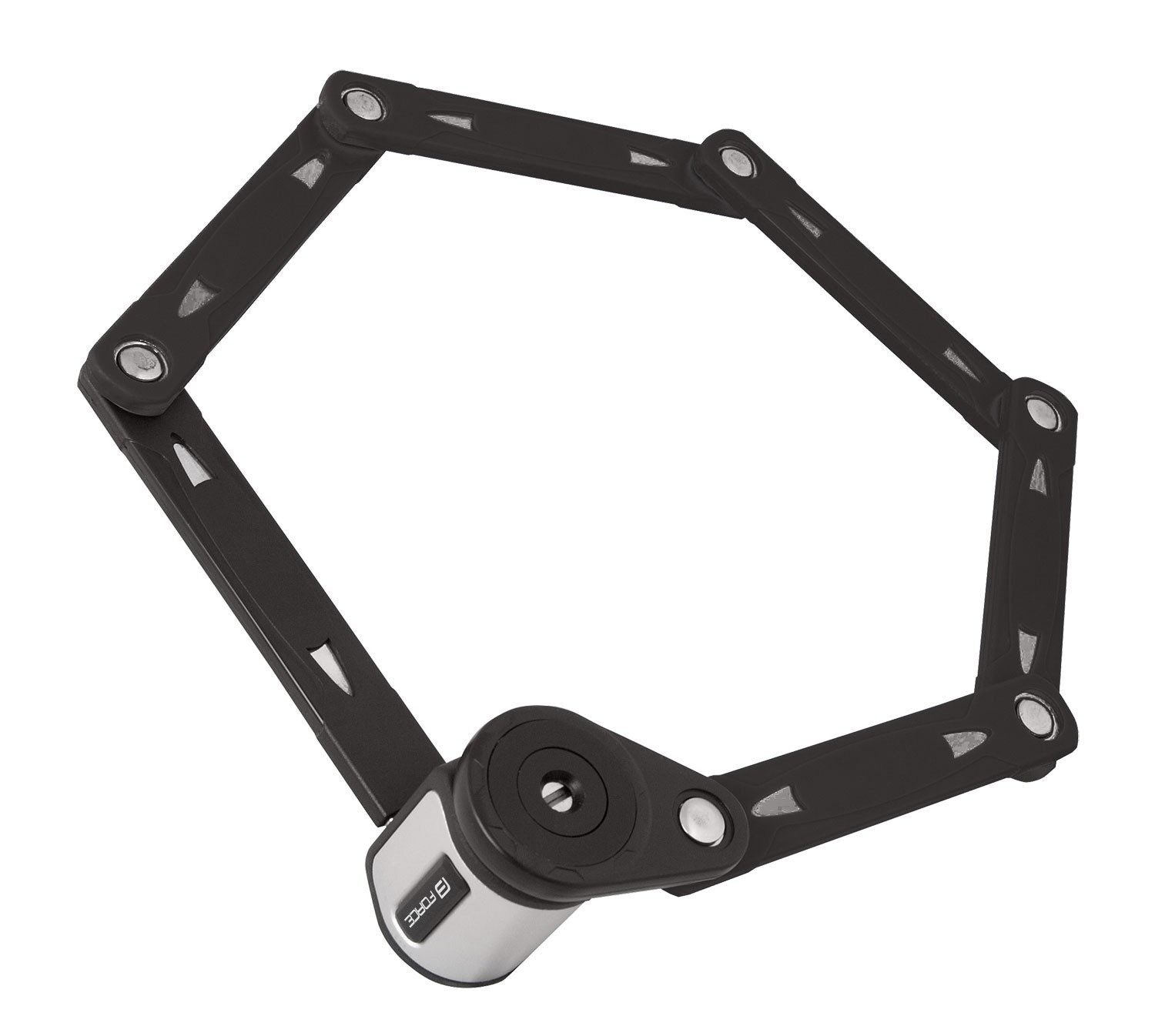 lacat pliabil force fold 80 cm 6 elemente negru cu suport 3