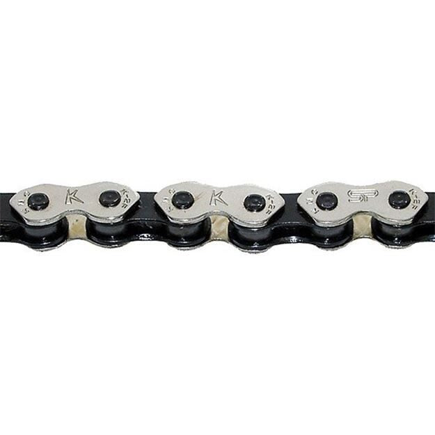 lant kmc k1 wide single speed argintiu negru 100 zale 1