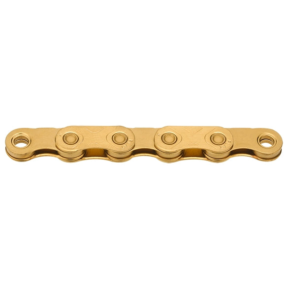 Lant KMC X Flat TiN 12/13 viteze Gold 126 zale ceruit