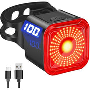 Lumina spate smart Fivestars Brake Sense BTL-100, detectie franare, 500 mAh, USB Type-C, IPX6