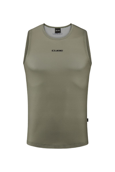 Maiou CUBE Baselayer Shirt Mesh Sleeveless Olive