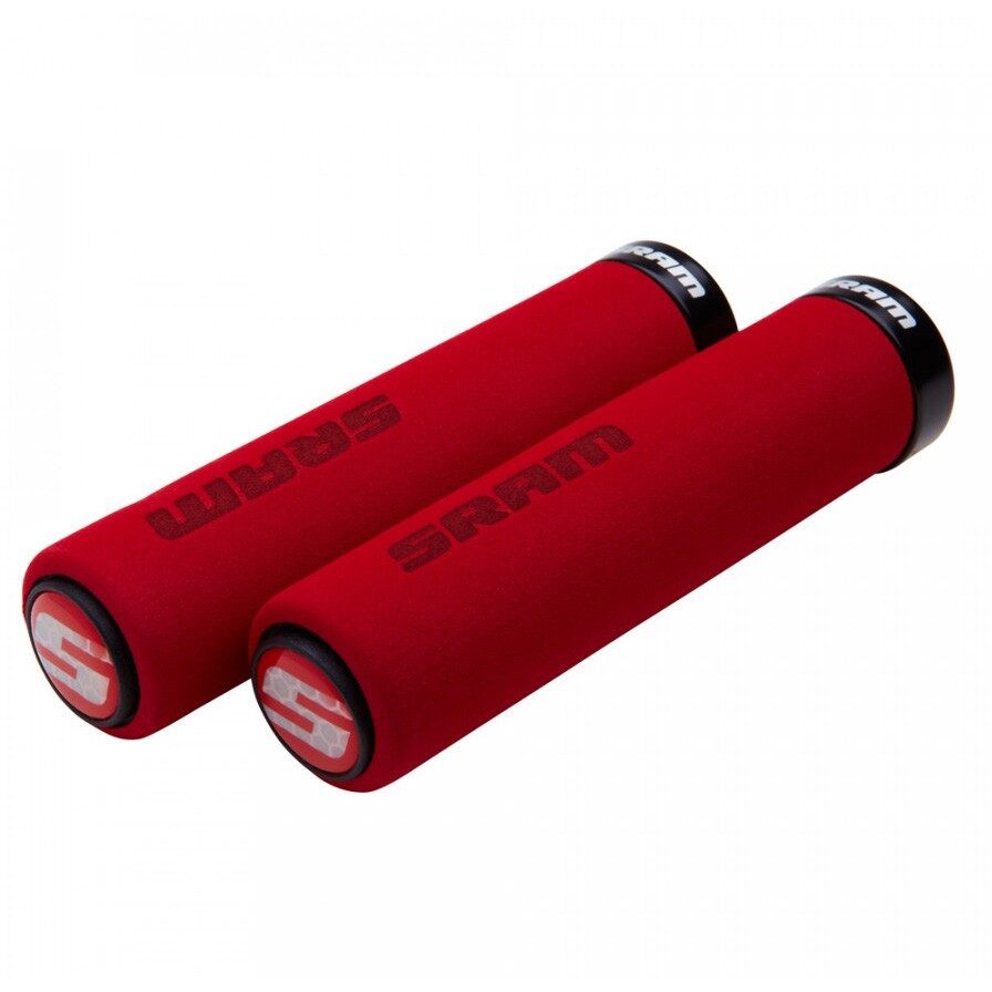 mansoane sram locking foam grips 129mm rosu negru 1