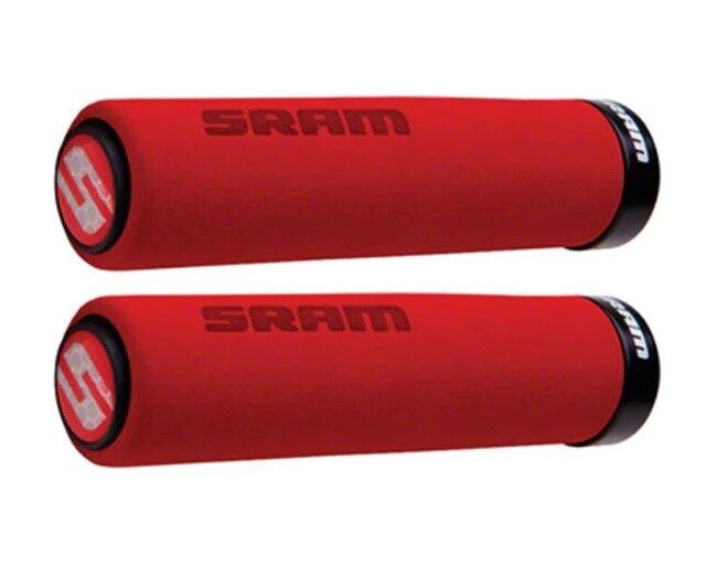 mansoane sram locking foam grips 129mm rosu negru