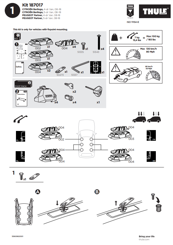 manual kit thule 1870017